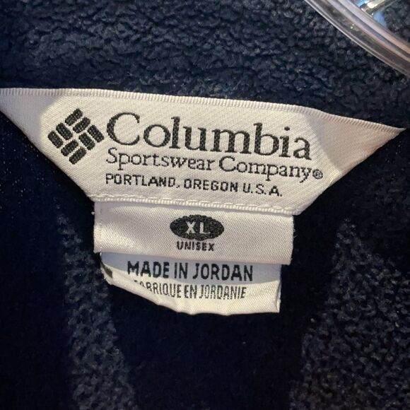 Columbia Unisex navy blue fleece pullover SZ Xlarge - Picture 3 of 6